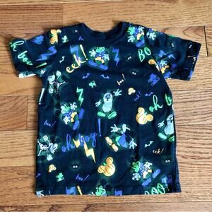 Disney Colorful Halloween Black Graphic T-Shirt Toddler Boy Size XXS (2/3)